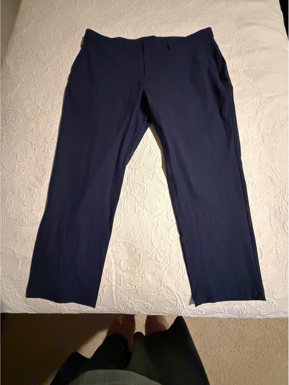 Fabletics The Don Trouser Classic Fit Navy Blue 42x30